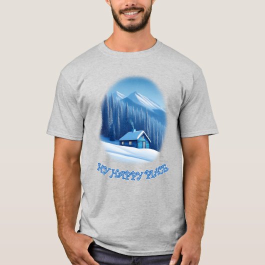 Happy Place Cabin T-shirt (Voorkant)