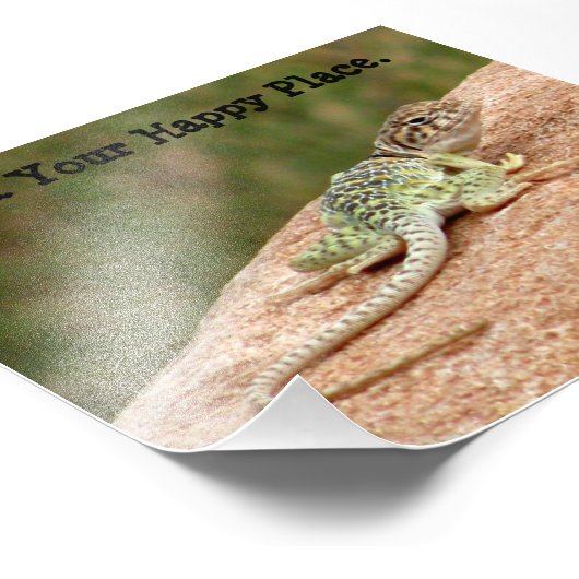 Happy Place Lizard Print Foto Afdruk (Hoek)