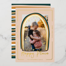 Happy Place Modern Snow Wereldbol - Kerstfoto