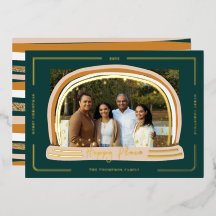 Happy Place Modern Snow Wereldbol - Kerstfoto