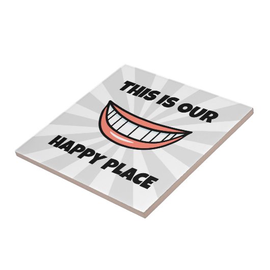 Happy place tegeltje (Zijkant)