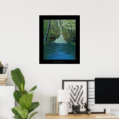 Happy Place - Waterfall Painting Poster (Thuiskantoor)