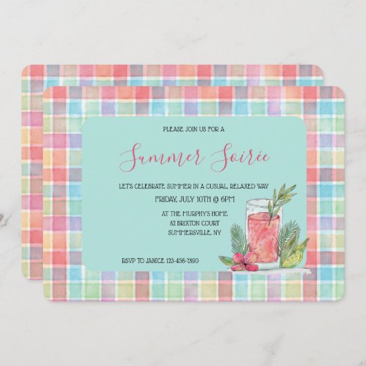 Happy Plaid Kaart (Voorkant / Achterkant)