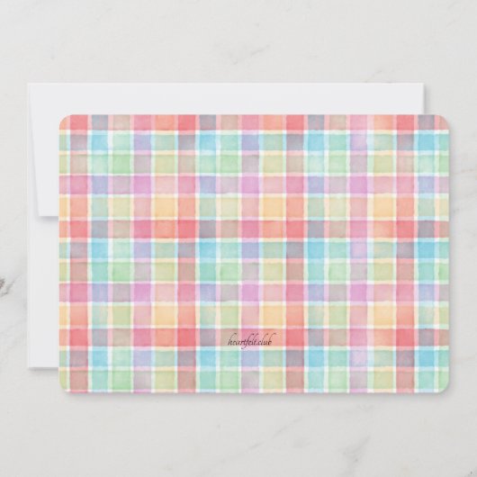 Happy Plaid Kaart (Achterkant)