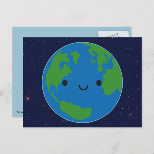 Happy Planet Earth Briefkaart (Voorkant / Achterkant)