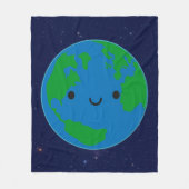 Happy Planet Earth Fleece Deken (Voorkant)