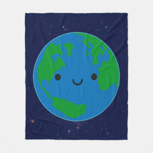 Happy Planet Earth Fleece Deken