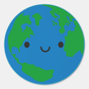 Happy Planet Earth Ronde Sticker