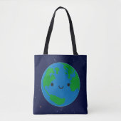 Happy Planet Earth Tote Bag (Voorkant)