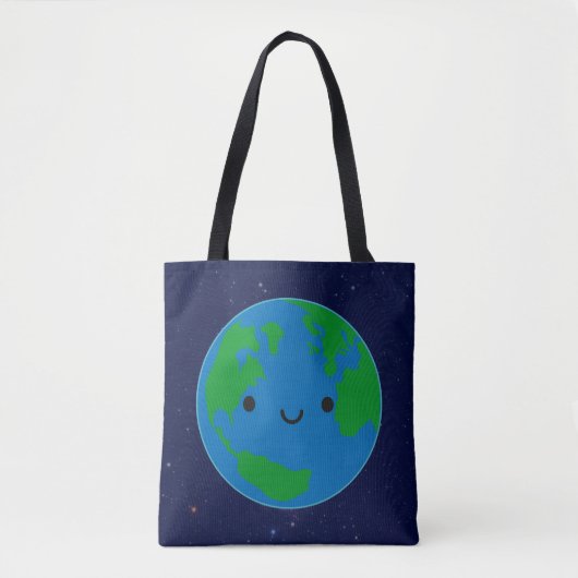 Happy Planet Earth Tote Bag (Voorkant)