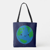 Happy Planet Earth Tote Bag (Achterkant)