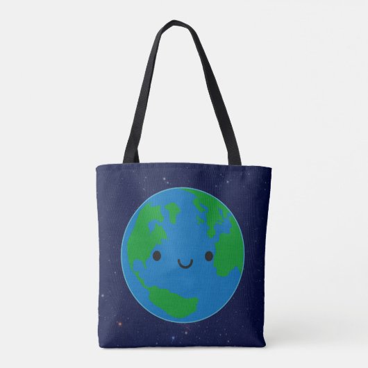 Happy Planet Earth Tote Bag (Achterkant)