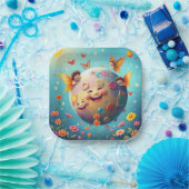Happy Planet Rechthoekig Papier Bord (Feest)