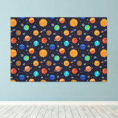 Happy Planets Canvas Print (Insitu (Houten vloer))