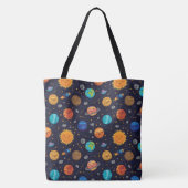 Happy Planets Canvas tas (Achterkant)