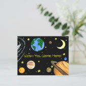 Happy Planets en Space Briefkaart (Staand voorkant)