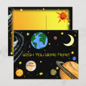 Happy Planets en Space Briefkaart (Voorkant / Achterkant)