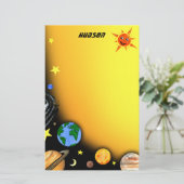 Happy Planets en Space Briefpapier (Staand voorkant)