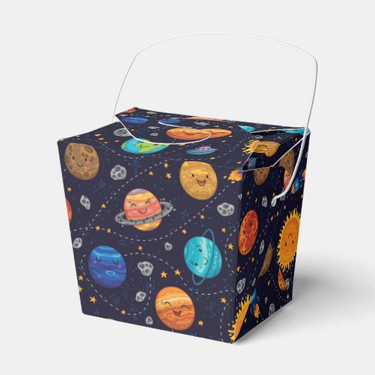 Happy Planets Favor Box Bedankdoosjes (Voorkant Zijde)