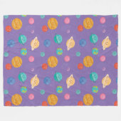 Happy Planets Fleece Blanket (Voorkant (Horizontaal))
