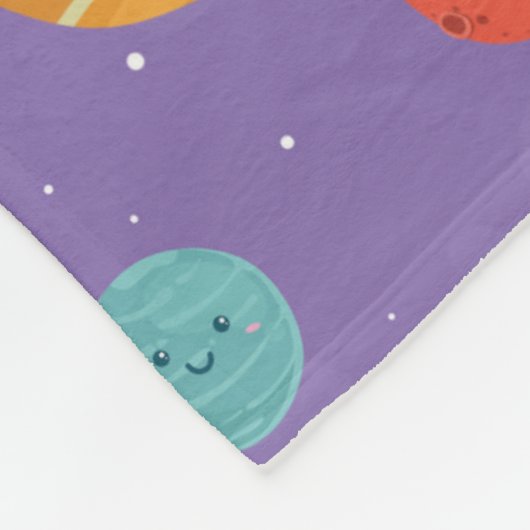 Happy Planets Fleece Blanket (Hoek)