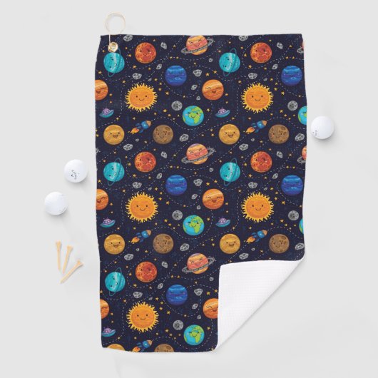 Happy Planets Golf Handdoek (Insitu)