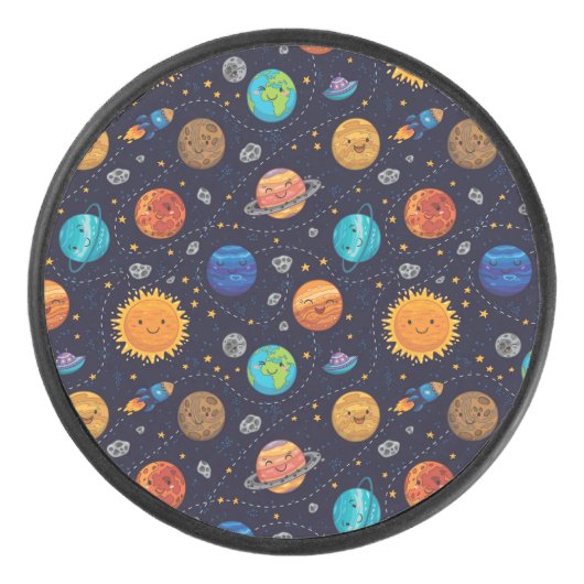 Happy Planets Hockey Puck (Voorkant)