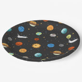 Happy Planets in de buitenruimte Papieren Bordje (Gekanteld)