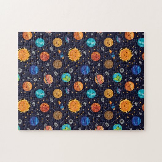 Happy Planets Jigsaw Puzzle Legpuzzel (Horizontaal)