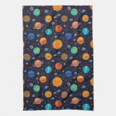 Happy Planets Keukenhanddoek (Verticaal)