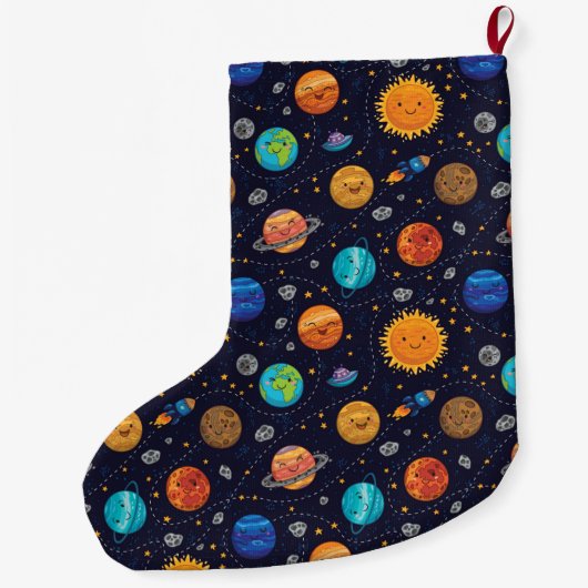 Happy Planets Kous Grote Kerstsok (Achterkant)