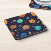 Happy Planets Onderzetters met kurkrug (Linkerzijde)