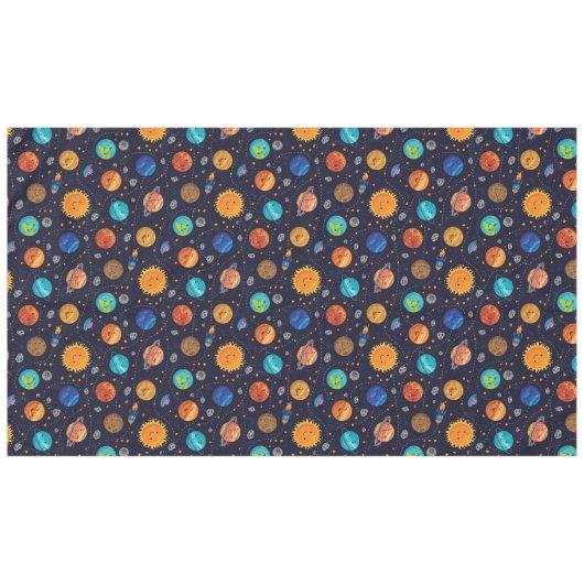 Happy Planets Tafelkleed (Voorkant (Horizontaal))