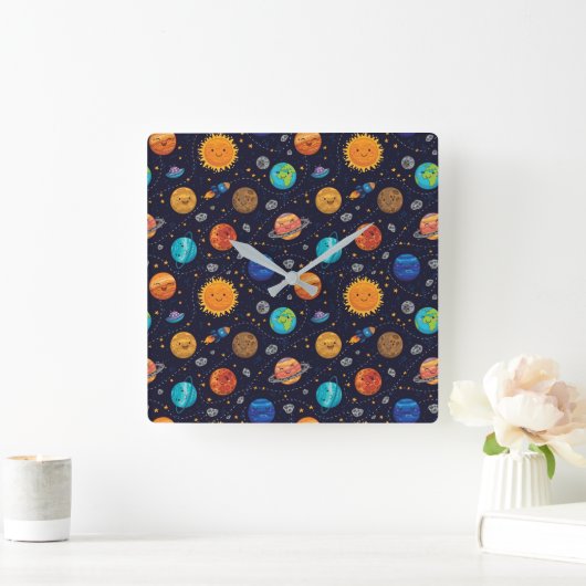 Happy Planets Wandklok (Huis)