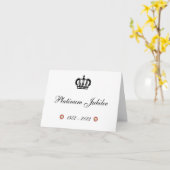 Happy Platinum Jubilee Folded Wenskaart Kaart (Gele Bloem)