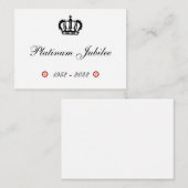 Happy Platinum Jubilee Folded Wenskaart Notitiekaartje (Voorkant / Achterkant)
