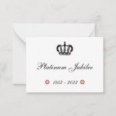 Happy Platinum Jubilee Folded Wenskaart Notitiekaartje (Voorkant)
