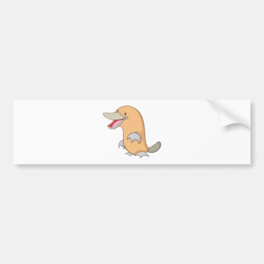 Happy Platypus Bumpersticker (Voorkant)