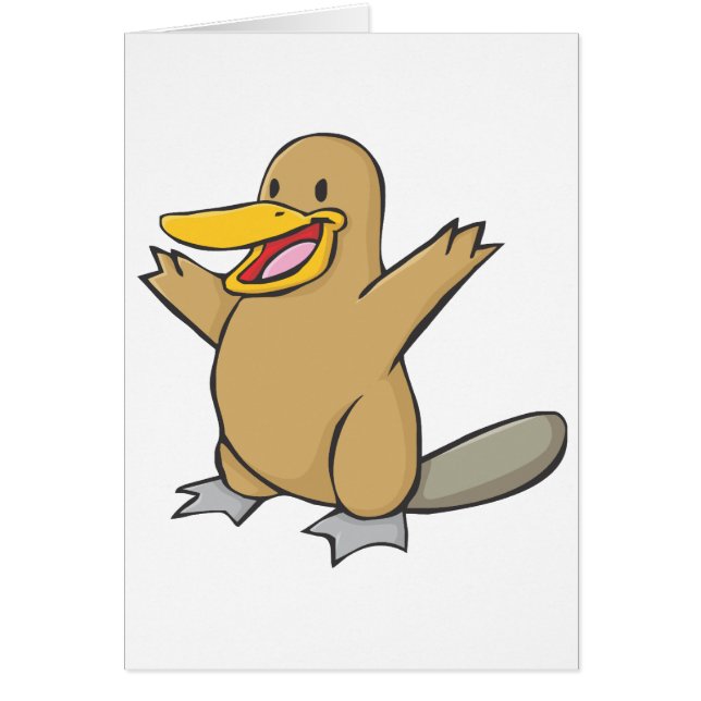 Happy Platypus Cartoon (Voorkant)