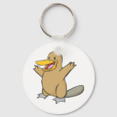 Happy Platypus Cartoon Sleutelhanger (Voorkant)