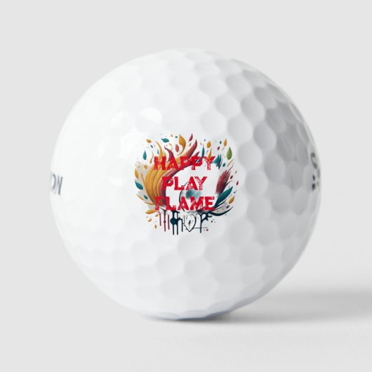 Happy Play Flame Design Golfballen (Voorkant)