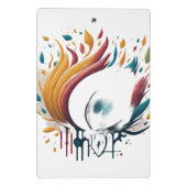 Happy Play Flame Heart-Designed Mini Klembord (Achterkant)