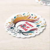 Happy Play Flame Kartonnen Onderzetters (Gekanteld)