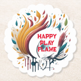 Happy Play Flame Kartonnen Onderzetters