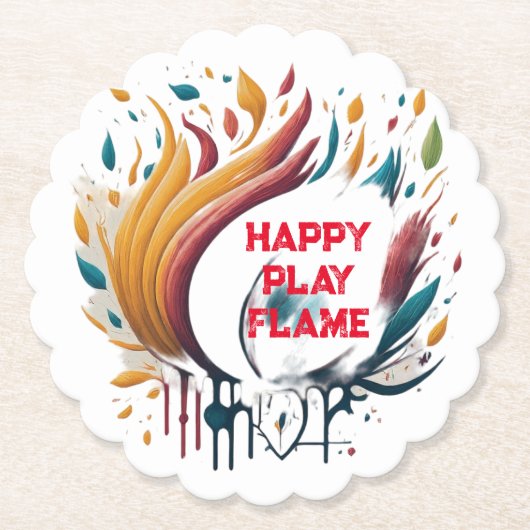 Happy Play Flame Kartonnen Onderzetters (Voorkant)