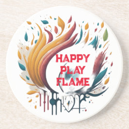 Happy Play Flame Zandsteen Onderzetter