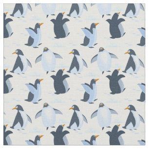 Happy Playful Penguins Stof