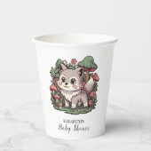 Happy Playful Wolf Baby shower Papieren Bekers (Voorkant)