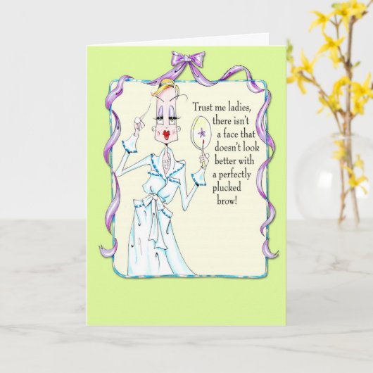 Happy Plucking Birthday Kaart (Gele Bloem)