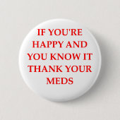 HAPPY.png Ronde Button 5,7 Cm (Voorkant)